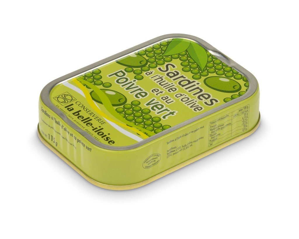 Sardynki z zielonym pieprzem w oliwie ekstra z pierwszego tłoczenia