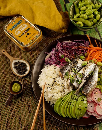 Poké Bowl z sardynkami Sao Tomé