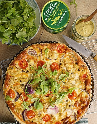 Quiche z tuńczykiem i zielonym pieprzem