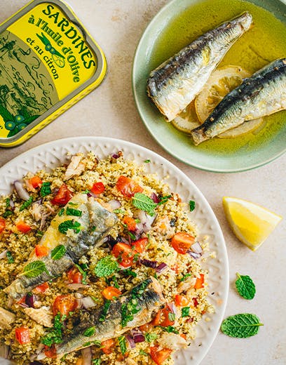 Tabbouleh z sardynkami