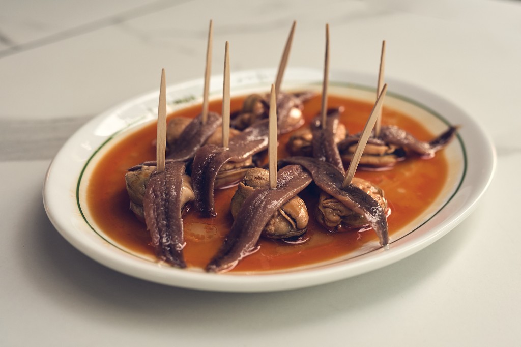 Omułki z anchois @ La Mina w Madrycie