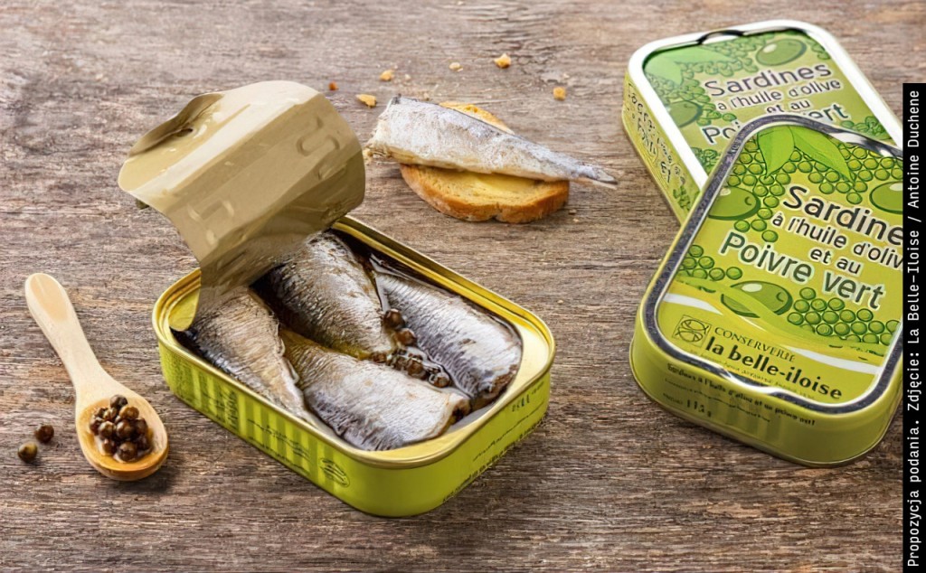 Sardynki z zielonym pieprzem w oliwie ekstra z pierwszego tłoczenia