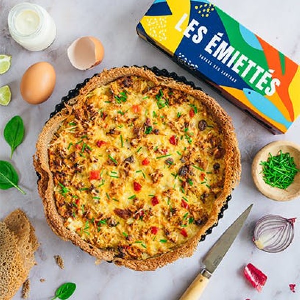 Tarta z gryki z rozdrobnionymi rybami