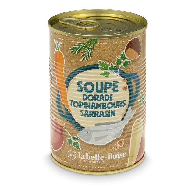 Zupa z dorady z topinamburem i kaszą gryczaną